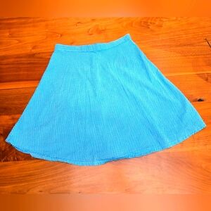Light aqua Gingham Women's Skirt. Homemade. Sz 8